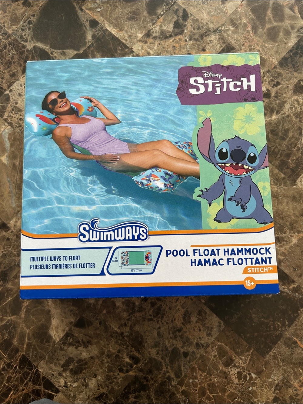 NEW 🆕 Disney Stitch Pool Float Hammock never opened